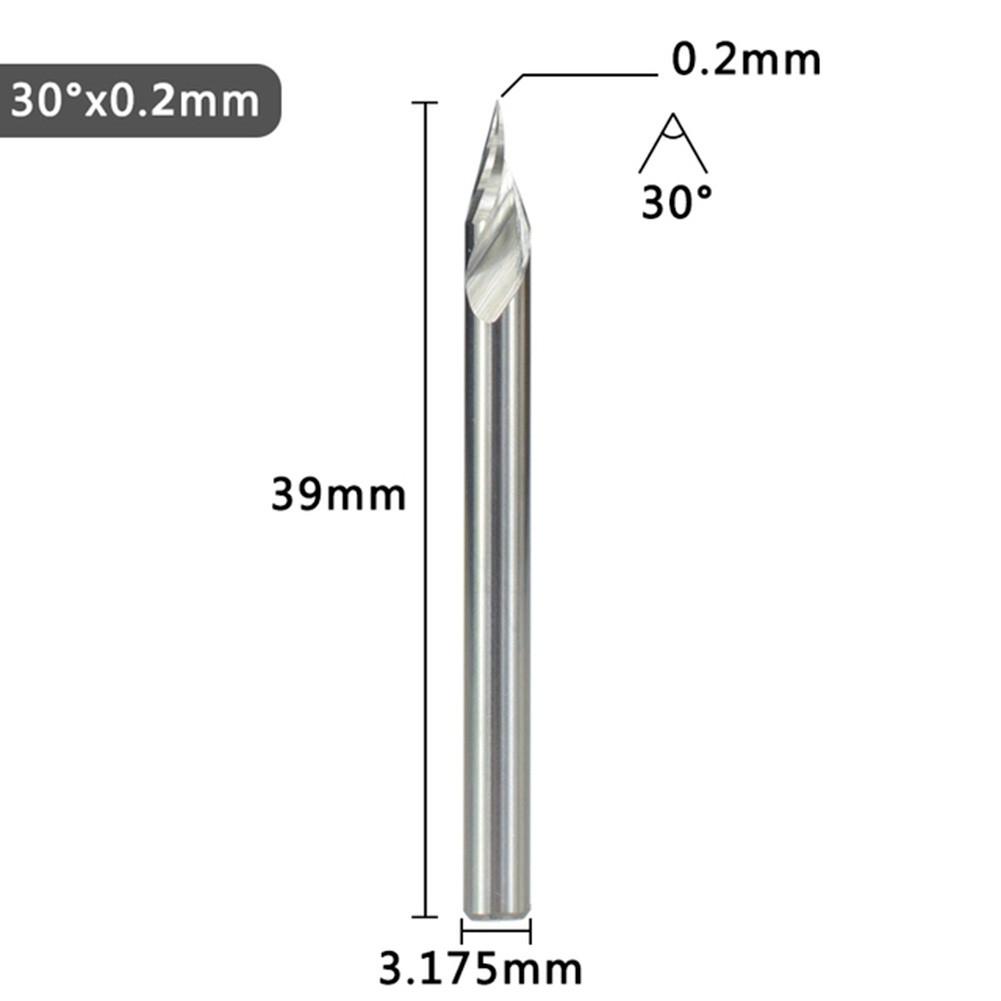 Good Consistency Bit Engraving No Burrs Wear-resistance 0.1/0.2/0.3mm Tip