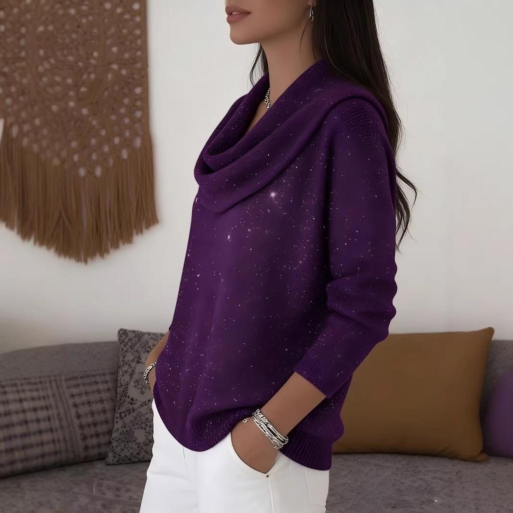 New Autumn/winter Women's Pure-color Long-sleeved Tops and Sweaters