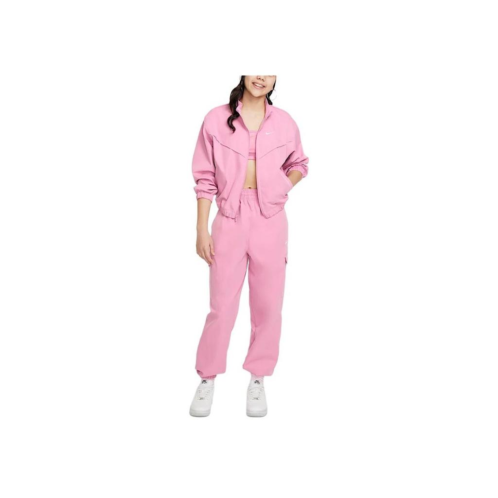 Nike Sportswear Oversized Soft Comfortable Versatile Jacket Kids Jackets Pink FZ5557-646