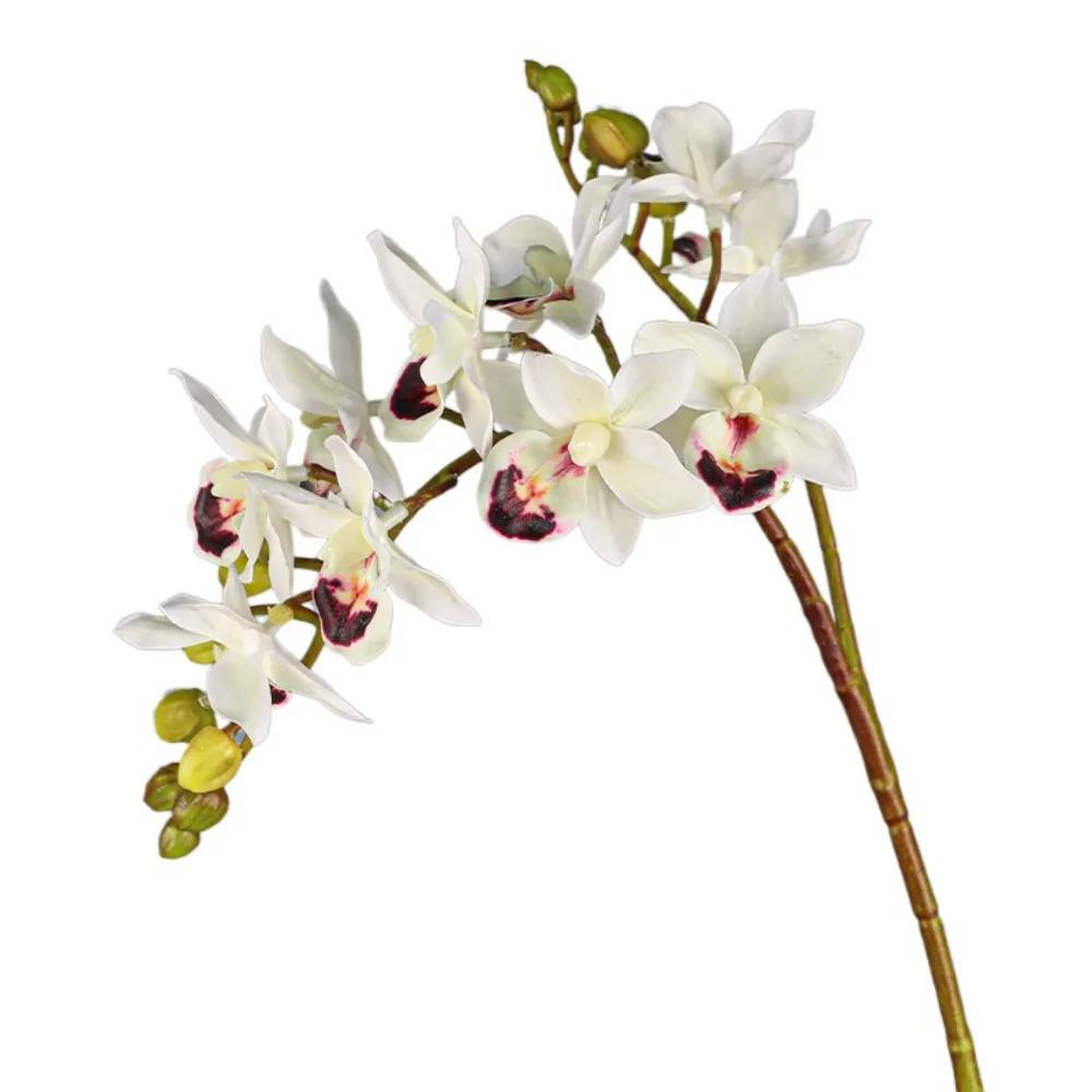 2 Grenar Konstgjorda Phalaenopsis-blommor Realistisk Beröring Realistisk Konstgjord Fjärilsorkidé Blomma Handgjord Simulering Blomma