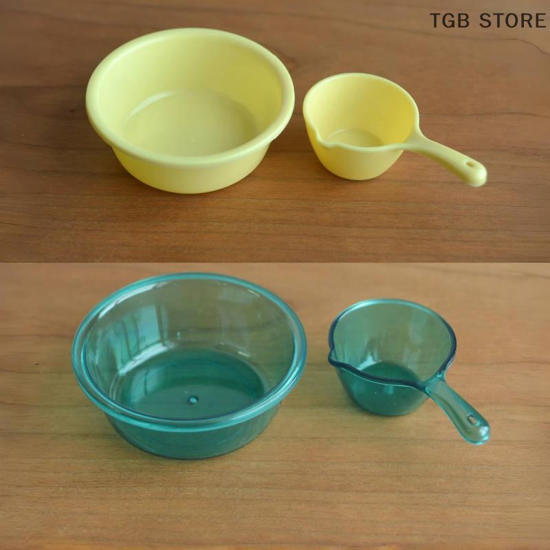 1 Set 1/6 1/12 Plastic Basin Water Scoop Model Dollhouse Miniature Simulation Kitchen Accessories Toy
