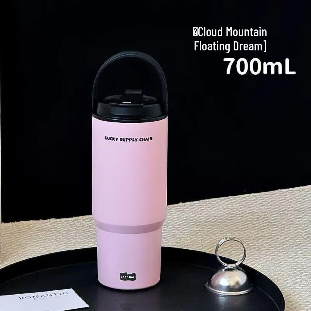 Large Capacity 316 Stainless Steel Insulated Ice Buster Cup with Cartoon Handle 700ml