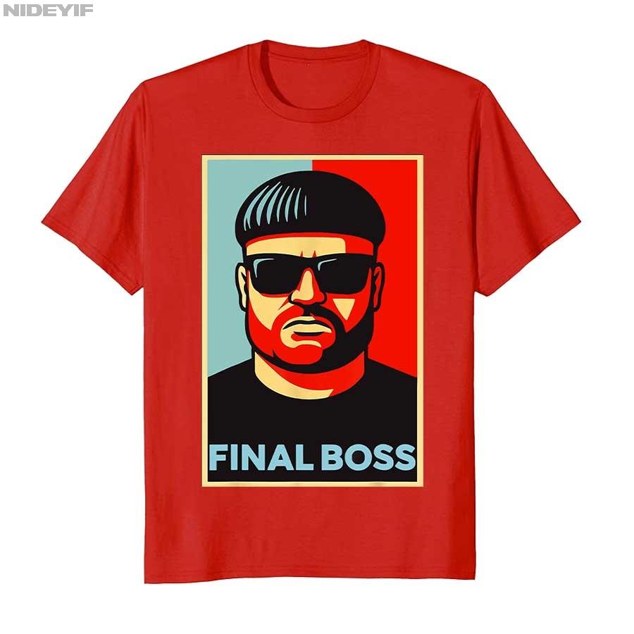 Funny Viral Bower Haircut Ibiza Final Boss Meme Club Summer T-shirt For Men Women 100% Cotton T Shirts Short Sleeve Tops P399