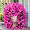 2Pcs Hanging Artificial Bougainvillea Speetabilis UV Resistant Realistic Fake Flower Wedding Party Indoor Outdoor Garden Yard Wall Hanging Faux Bloom