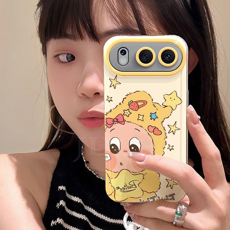 Compatible with Honor 500 phone case, full-coverage shockproof Honor 400 Pro design 300 cute hair clip, star-like figure honor 500