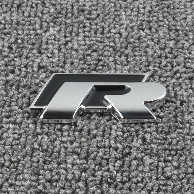 Compatible R Line Logo Sticker for Volkswagen Golf, CC, Scirocco, Magotan, Sagitar, and Polo - Rear Emblem/Grille Badge