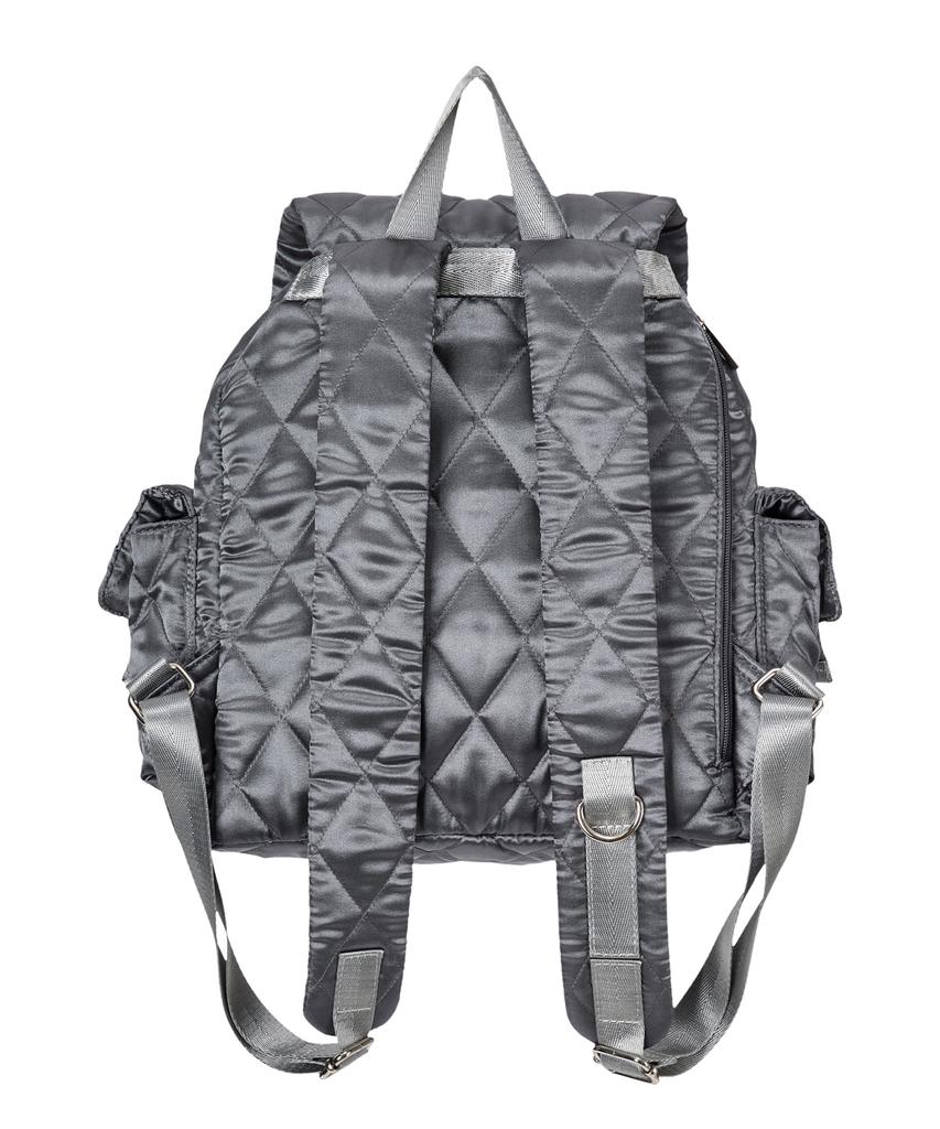 Pahisum Glossy Quilted Backpack_Charcoal
