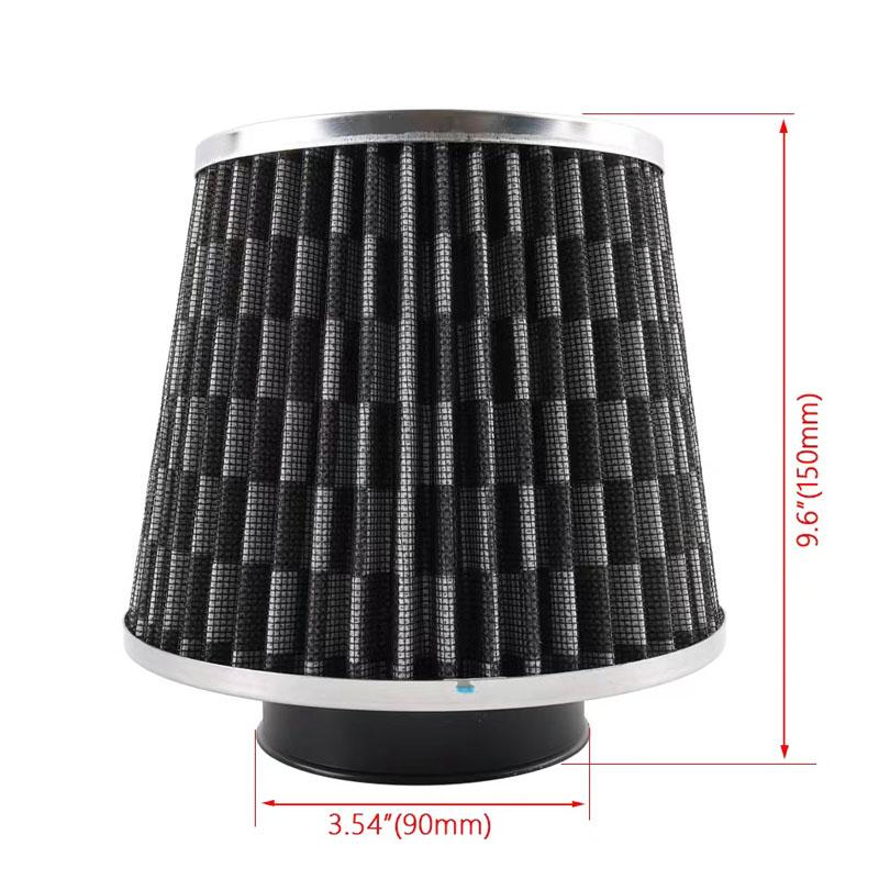 

Hot sale Induction Kit Car Air Filters Cold Air Intake Filter High Flow Universal Sport Power Mesh Cone 76MM Car Accessories carbon head495