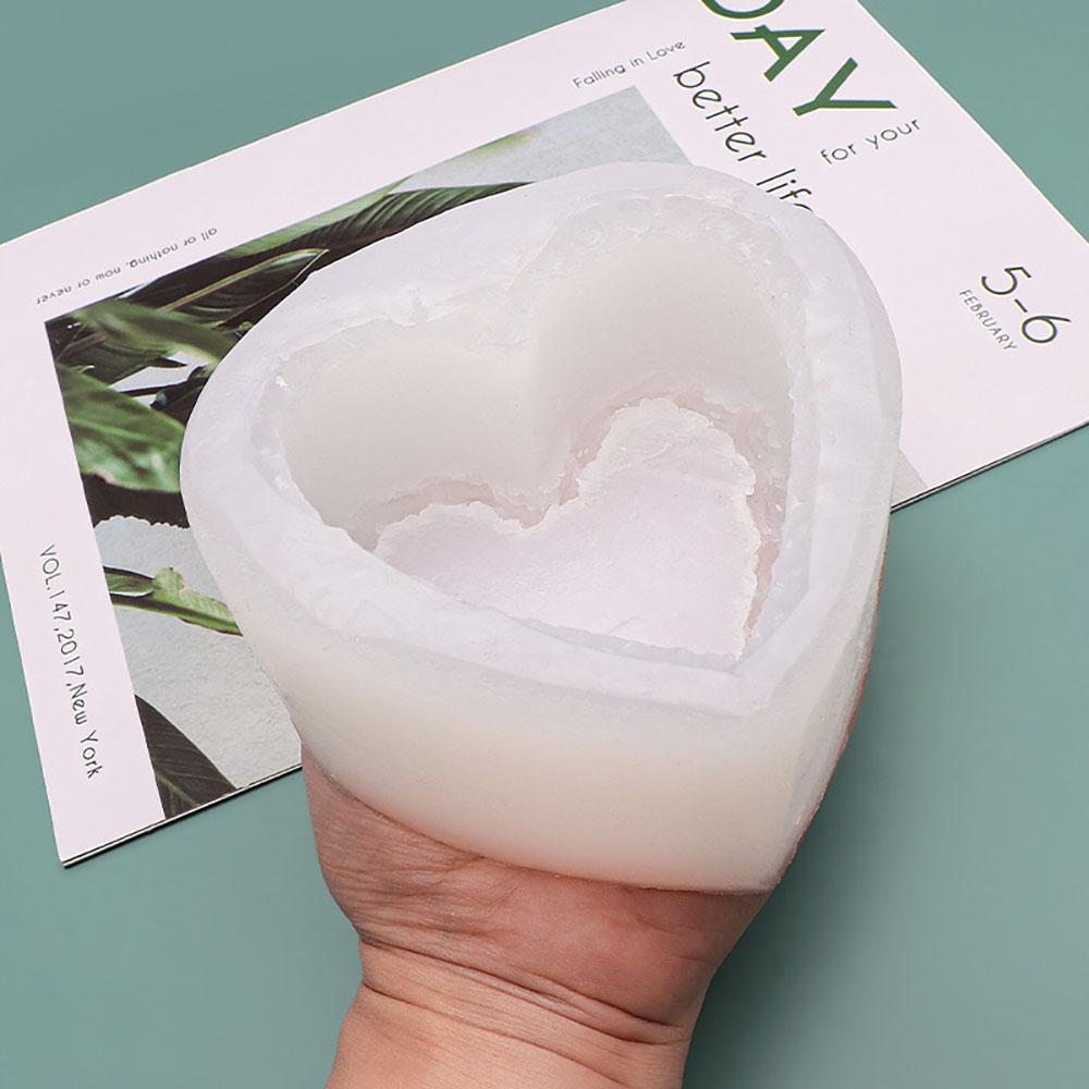 For Fun Heart Cake Shaped Candle Silicone Mold DIY Handmade Soap Plaster Aromatherapy Candle Cake Decoration Mold Gift Making