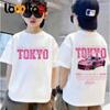 Fashionable Children's Clothing, Cool Cartoon Racing, Comfortable Pattern Short Sleeved T-shirt, Round