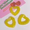 Irregular Colored Heart Beads Hollow Heart-Shaped Pendant DIY Resin Accessories