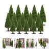 15 Pieces ,Model Trees Miniature Trees Christmas Village Trees Woodland Scenics (9 Cm + 10 Cm + 12. 5 Cm)