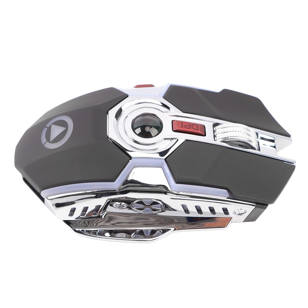 Wireless Mouse USB Receiver Ergonomic Adjustable RGB Backlit Ultra Quiet Office Mouse for Home