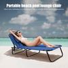 Foldable Camping Cot for Adults, Reclining Lounge Chair with Face Hole, 4 Height Adjustable, Removable Pillow