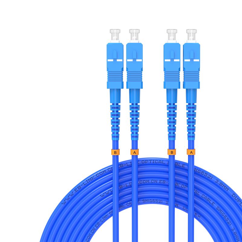 

EB-LINK Telecom-Grade Armored SC-SC Single Mode Duplex Fiber Optic Patch Cable 1m