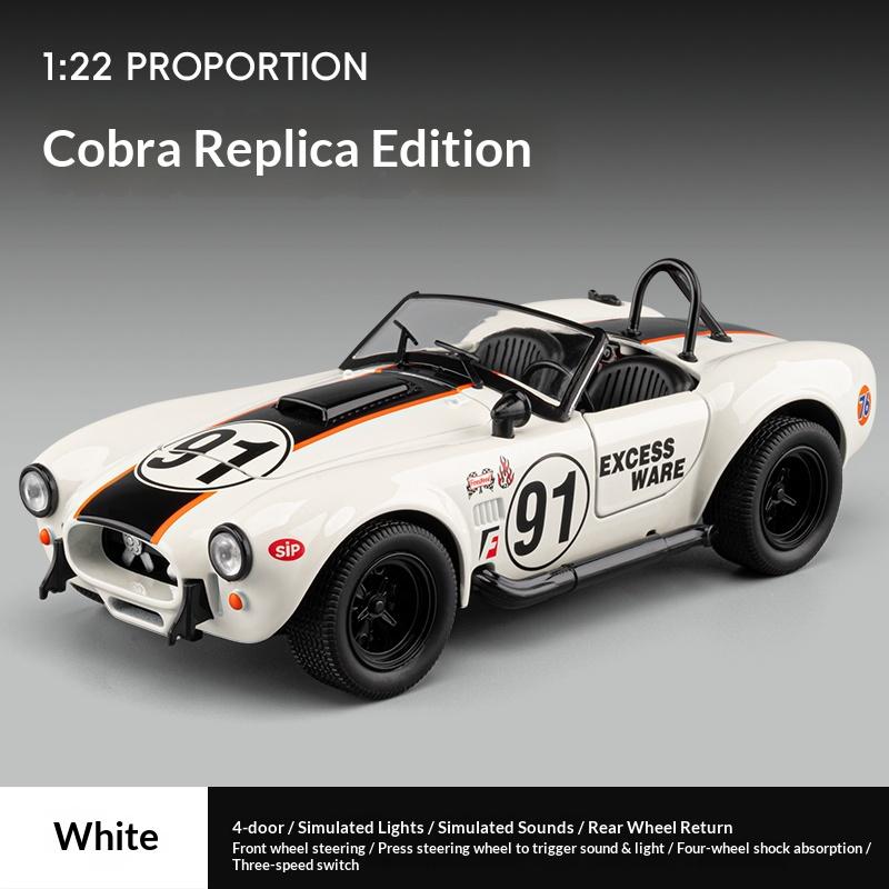 

Shelby Cobra Replica Alloy Car Model 1:24 Convertible Retro Collection Classic Car Toy Car Boy Holiday Birthday Gift