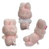 Esther Bunny Fluffy Mascot Plush Toy Set of 3, Approx. 15cm