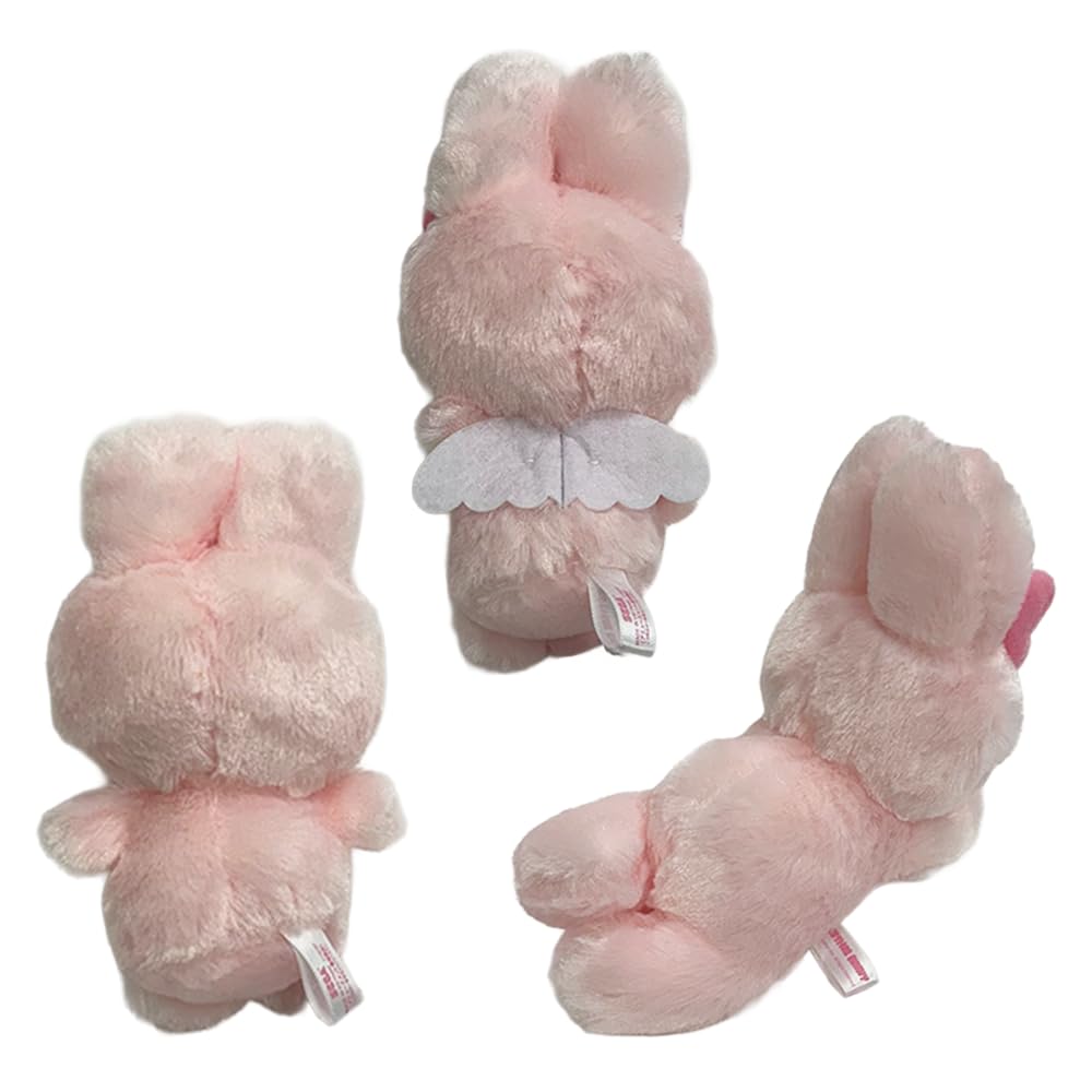 Esther Bunny Fluffy Mascot Plush Toy Set of 3, Approx. 15cm