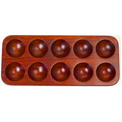 [Tokusei] Egg Stand Egg Case (Wooden, Lacquered / 25 X 10.5 Cm) Holds 10 Eggs | A Stylish Storage Item TBF-101