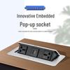 Multifunctional Pop-up Power Socket with USB and Three-Hole Design for Desks