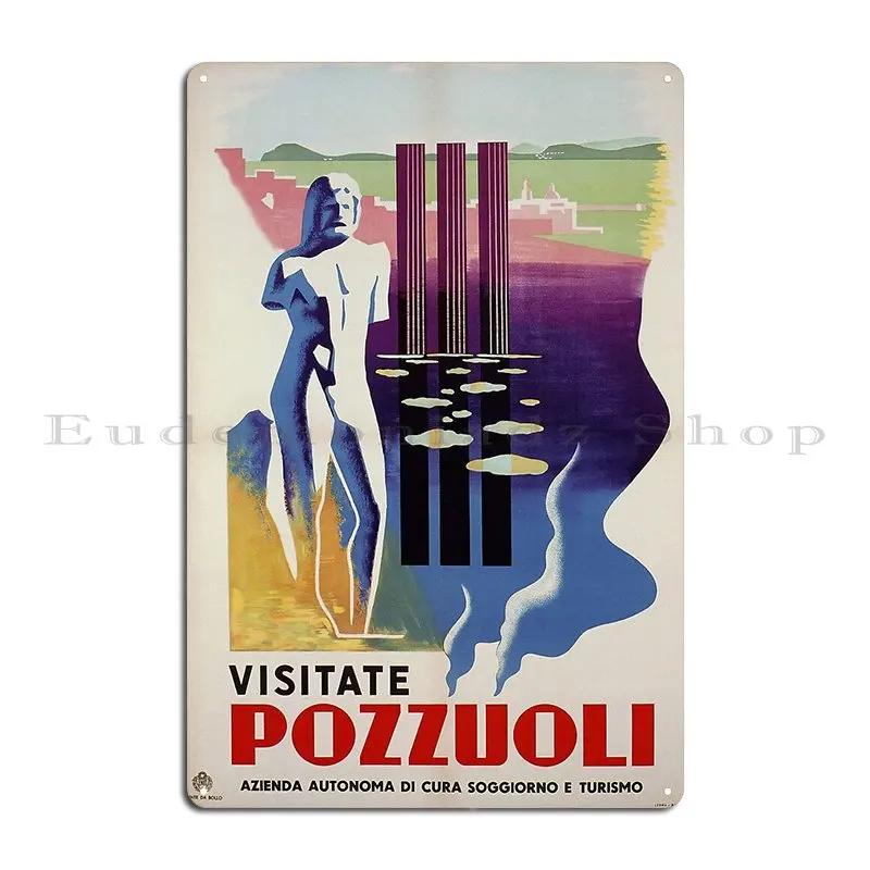 Pozzuoli Ancient Greek Roman City Italy Travel Metal Sign Retro Garage Garage Printed Pub Plates Tin Sign Poster 20x30cm(7.8x11.8inch)