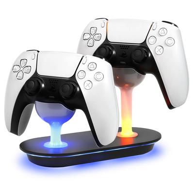 EGGSLINER HRY PS5 Ovladač Nabíjení Současné Nabíjení pro Dva DualSense Rychlý LED Indikátor PlayStation 5 Černý Stojan, Ovladače, Kompatibilní,