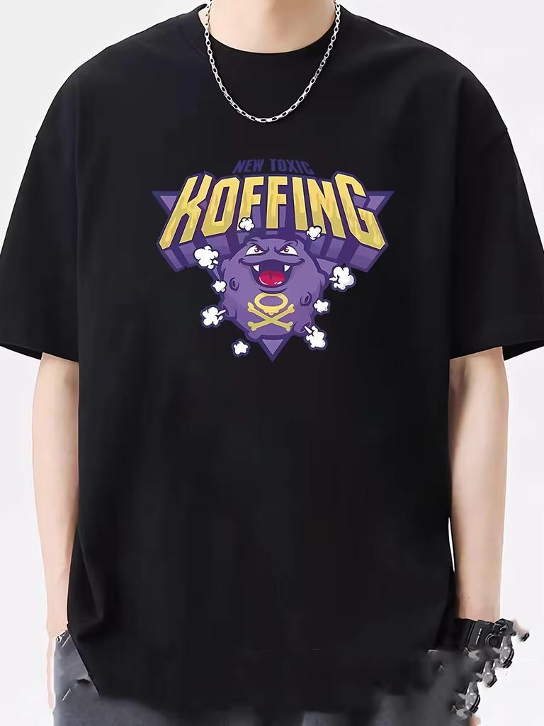 2025 Summer New Pokémon Handheld Game Cartoon Print T-shirt Men's and Women's Y2K Harajuku Loose Casual Short-sleeved Top