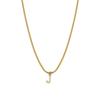 Rhinestone Inlaid French Court Style Snake Bone Collared Pendant with 26 European American Letters