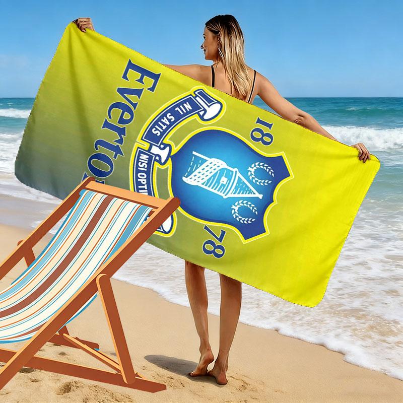 The Toffees logo Print Beach Towel, Large Soft Quick Dry Towel for Beach Camping Swimming