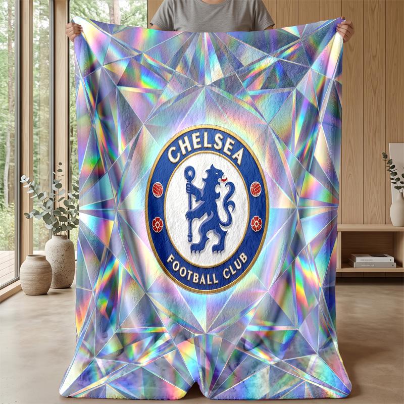 Chelsea FC Theme blanket Soft Flannel Blanket Plush Throw Blanket Cozy Sofa Bed Blanket for Home Decor