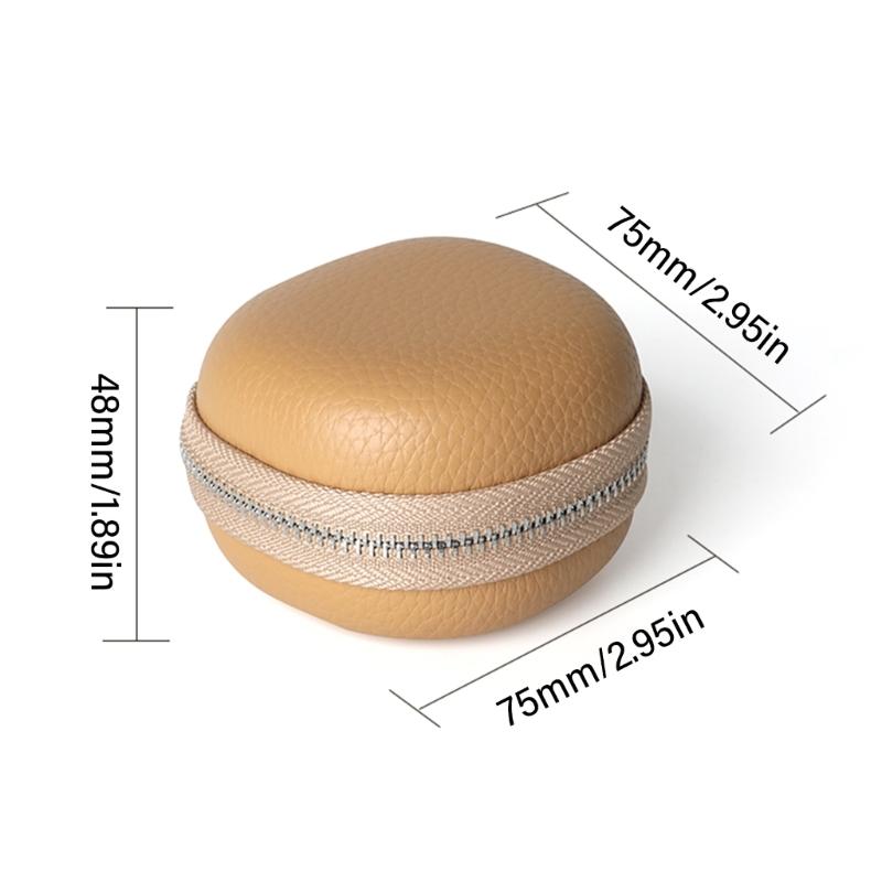 PU Leather Headsets Storage Case Bag DustProof With Mesh Pockets Shockproofs for iFLYBUDS Nano+ Headphones