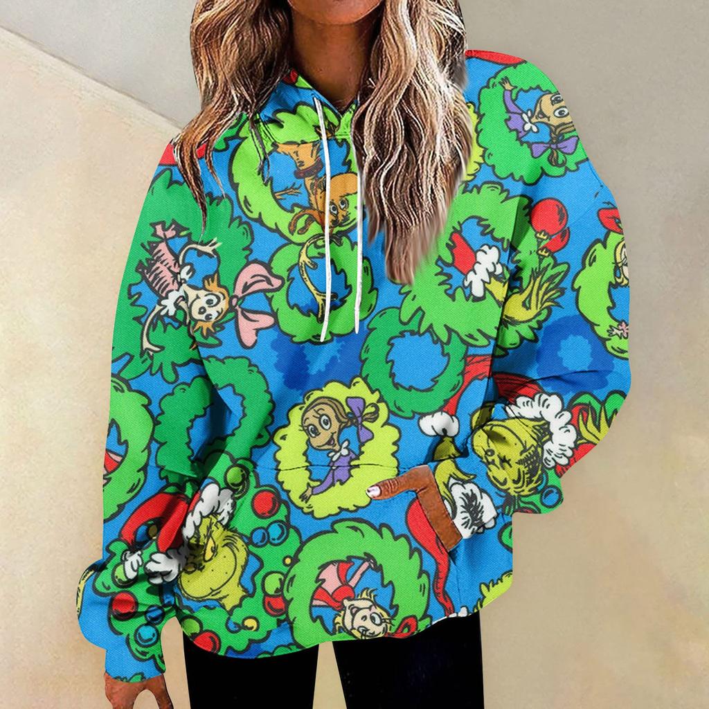 Dámská móda Denní všestranný Ležérní mikiny s výstřihem Grafika Denní Dlouhý rukáv Gradient Patchwork Potištěné Top mikiny