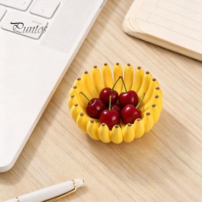 Dekorative Aufbewahrungsschale 3D-gedruckte bananenförmige Schale, Bananen-Fruchtschalenhalter, Modern für Behälterküche, Esstisch & Eingangsbereich, Zuhause