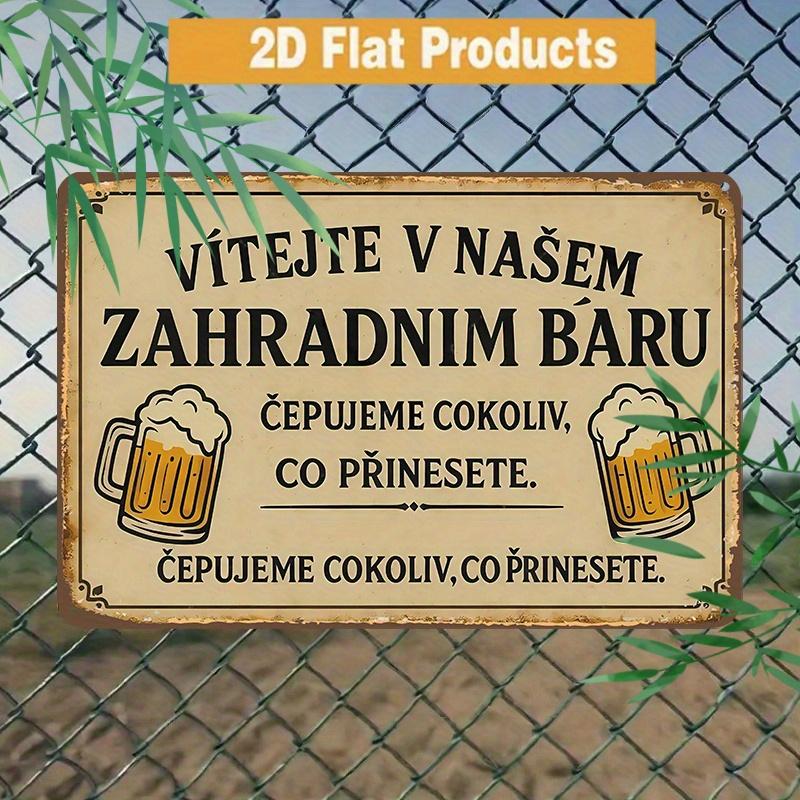 ntage Iron Sign (x Inchesxcm) Welcome to Our Garden Bar We Offer Anything You Bring Rustic Wall Decor for Home