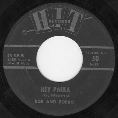7-Zoll Schallplatte BOB & BOBBIE / DAVE GIBSON - Hey Paula / I Saw Linda Yesterday 50 Hit Records 1963 US Pop Gebraucht