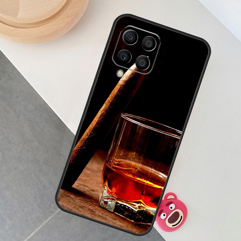 Cigar and Whiskey Case For Samsung Galaxy M12 M32 M52 M15 M35 M55 M31 M56 M36 M16 M06 M13 M33 M53 M14 M34 M54