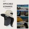 UV Protection Hat Hiking Hat with Removable Mesh Face Neck Flap Cover Fishing Cap for Man Women