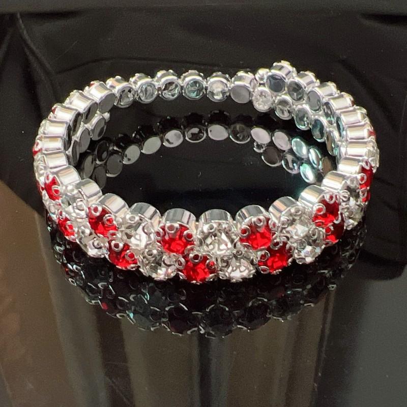 Bridal Bracelet AB Rhinestone Wrapped Full Diamond Open Bracelet Crystal Bracelet Accessories