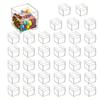 24 Pc Clear Acrylic Cube Organizer Plastic Square Chocolate Candy Box 2x2x2inch Transparent Cosmetics Jewelry Box Dust-Proof Lid