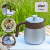 316 Stainless Steel Portable Insulated Teapot with Titanium Plating and Tea-Water Separation, Large Capacity for Stewing