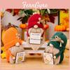 Adorable Orange Gnome Figurine With Knitted Cap Perfect For Autumn Harvest Decorations