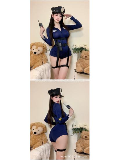 Dámska kamuflážna policajná súprava spodnej bielizne vo veľkých veľkostiach pre nočný klub a Cosplay