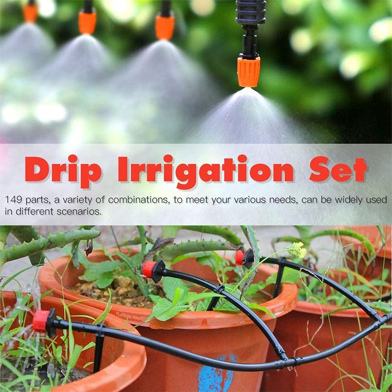 46M Automatic Drip Irrigation System Kit Timer Micro Sprinkler Garden Watering 46M Automatic Drip Irrigation System Kit Timer Micro Sprinkler Garden Watering