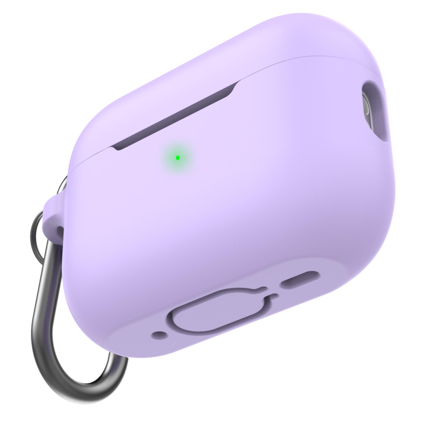 AhaStyle Индивидуальный силиконовый чехол для наушников Ao airpods Pro2 Защитный беспроводной аксессуар для наушников чехол для airpods Чехол для наушников фиолетовый