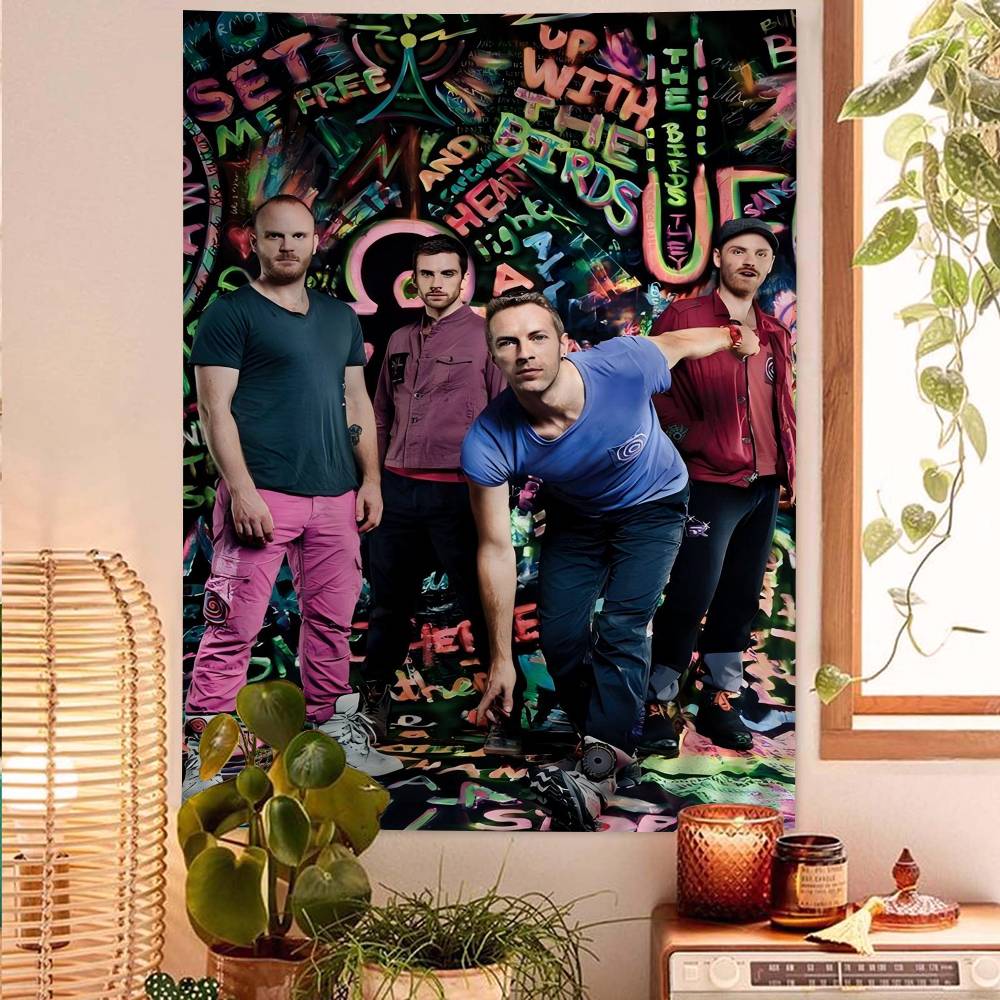 

CColdplay Band Chart Tapestry For Living Room Home Dorm Decor Art Home Decor 74x94cm(29x37in)