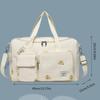 H3CD Mom Bag Handbag Embroidered Pattern Multi Compartment Splashproof Diaper Bag