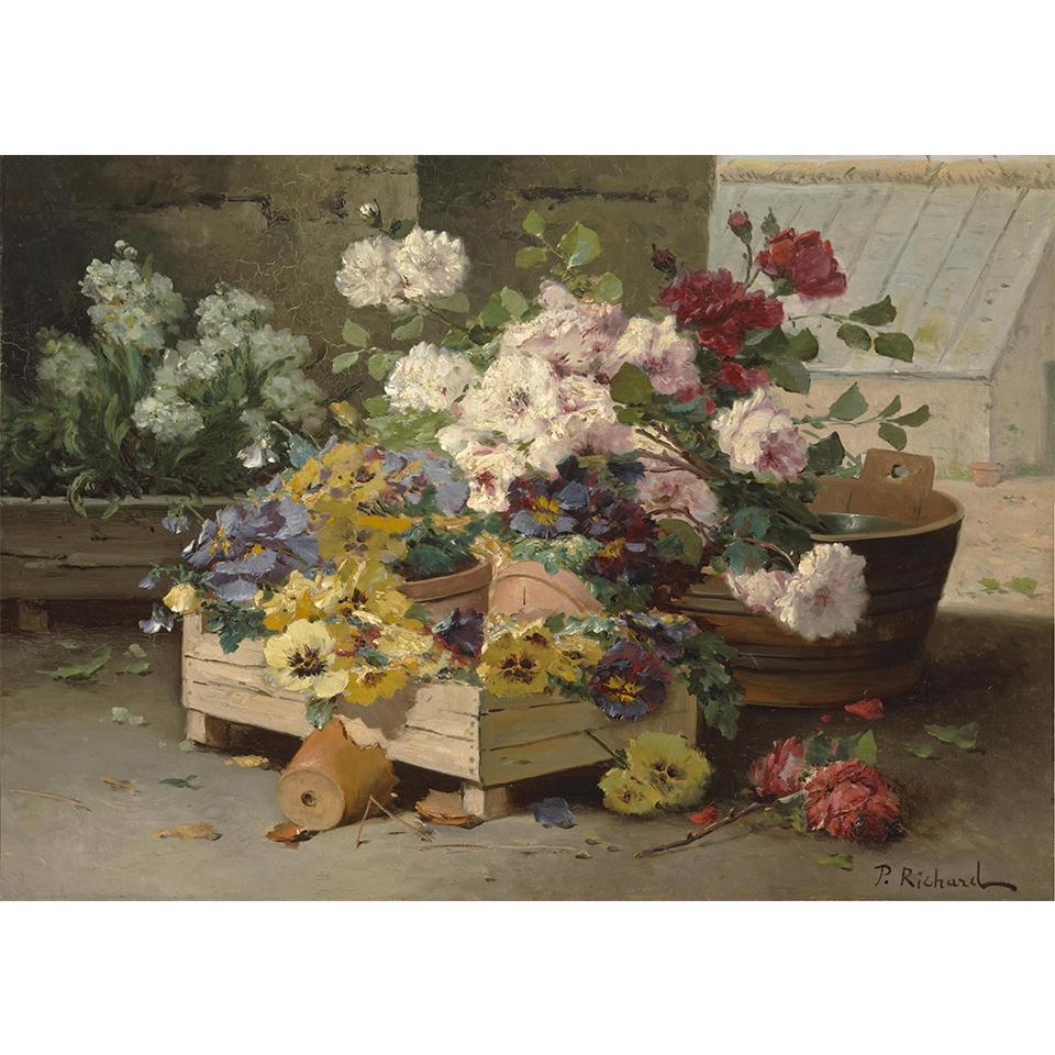 5D DIY Diamond Painting Pretty Retro Flower Diamond Embroidery Cross Stitch Kit Full Rhinestone Mosaic Home Decor