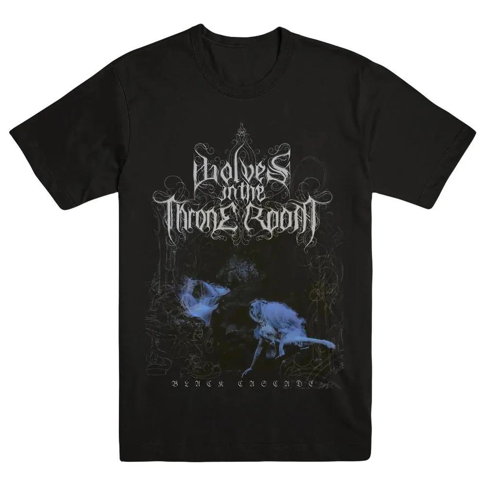 Unisex Short Sleeve Crew Neck Cotton T Shirt Wolves In The Throne Room Black Cascade XXXL