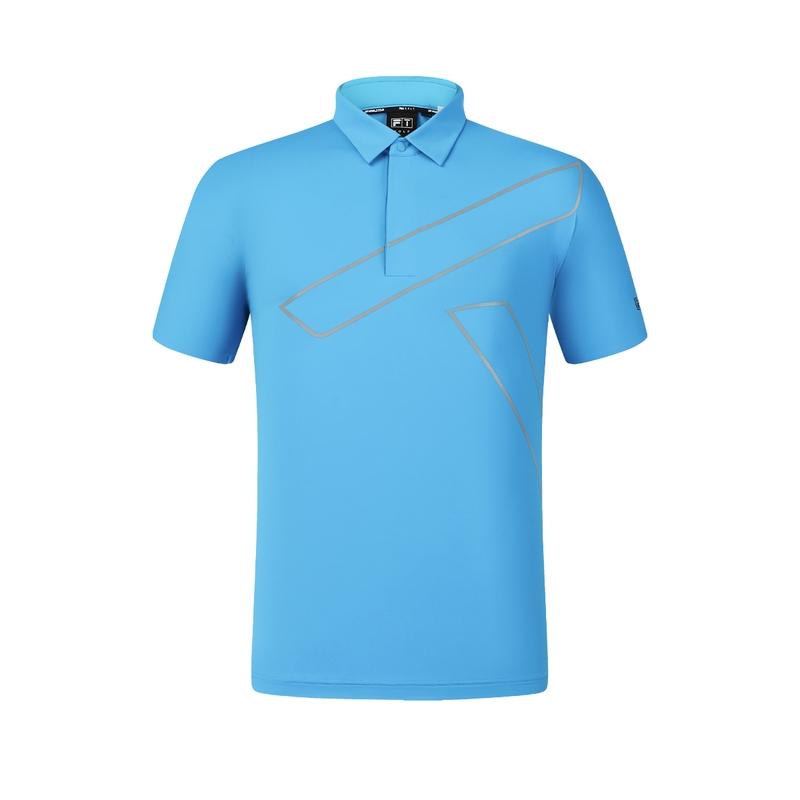 New FILA Polo Shirt Men's Sunny Mountain Blue A11M435141FBU