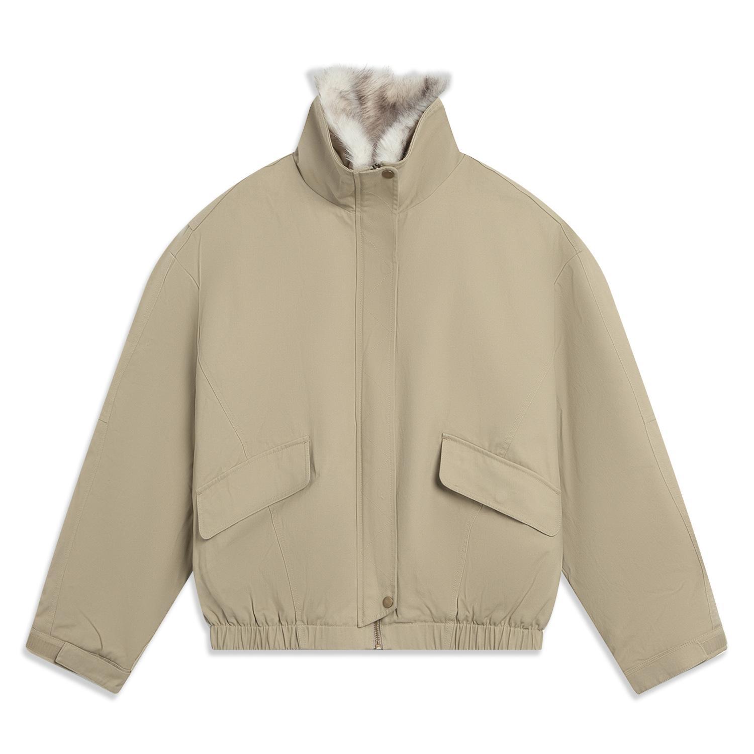 

Li Ning Серия Спортивный Стиль Свободный Крой Воротник-стойка Вышитая Хлопковая Куртка Женские Куртки AJMV320-1 S